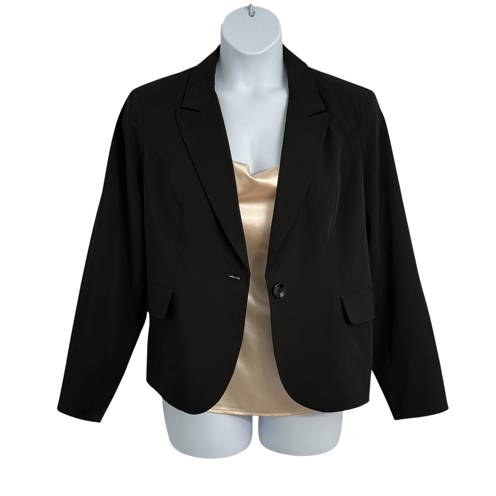 George Women's Long Sleeve Single Breasted Front Button Blazer